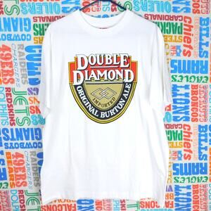 Vintage 90s Double Diamond Original Burton Ale T Shirt Size XL Logo Graphic